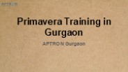 Primavera Training in Gurgaon