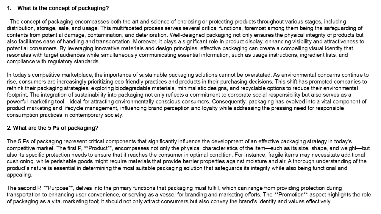 Understanding the Four Cs of Packaging: Meeting Consumer Needs