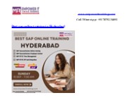 Online SAP Training Institute in Hyderabad