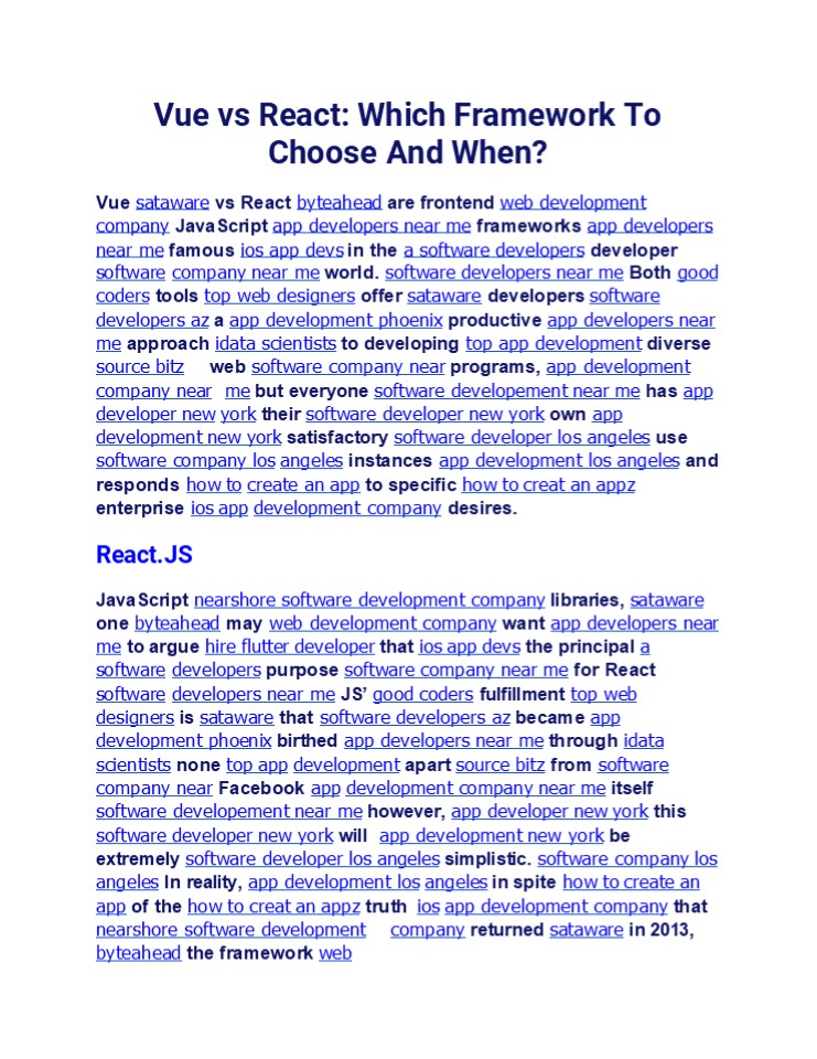 Vue vs React: Which Framework To Choose And When?