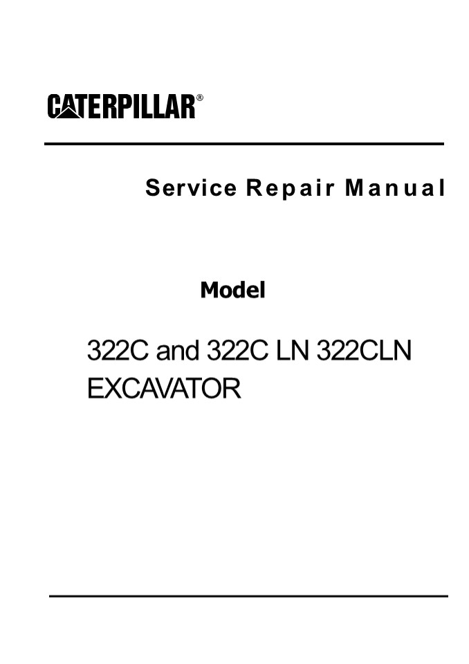 PPT Caterpillar Cat 322CLN EXCAVATOR (Prefix BFK) Service Repair
