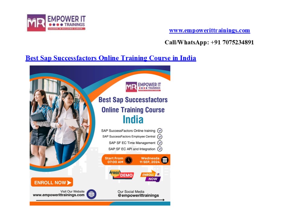 Best Sap Successfactors Online Training Course in India