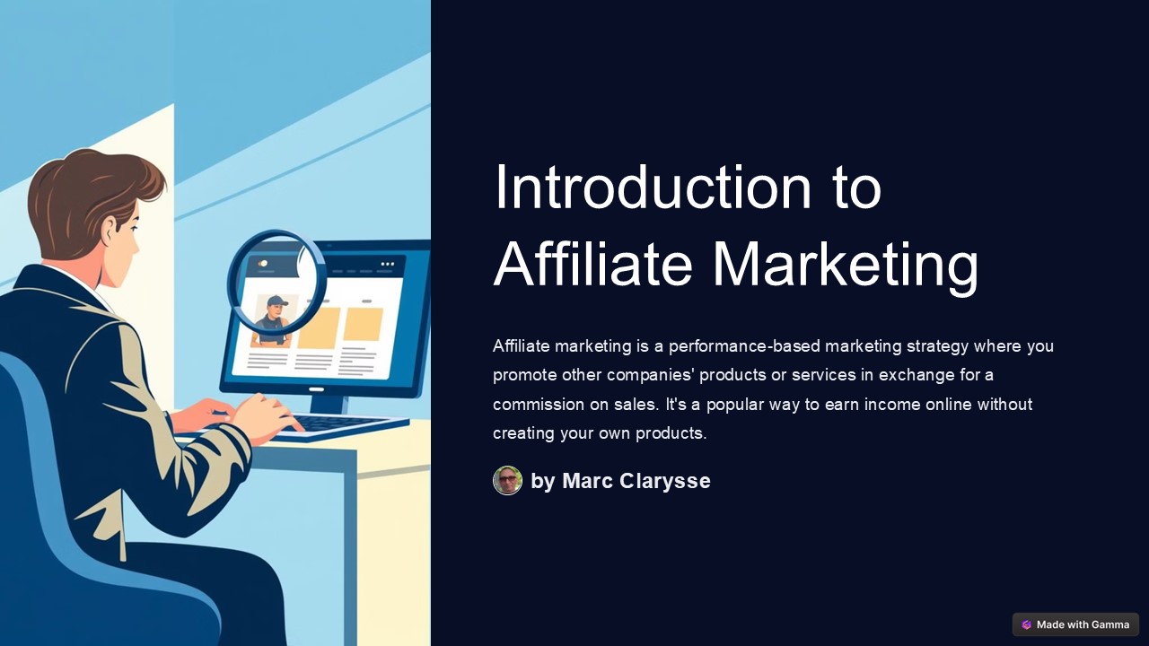 A shoirt introduction to affiliate marketing