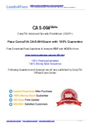 [Latest Update] CompTIA CAS-004 Actual Exam Practice Questions Shared Online