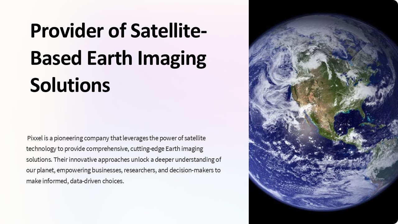 Provider of Satellite-Based Earth Imaging Solutions
