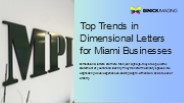 Dimensional Letters Miami | Binick Imaging