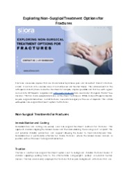 Exploring Non-Surgical Treatment Options for Fractures