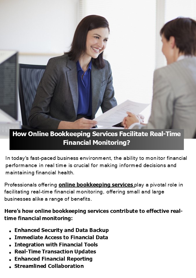 How Online Bookkeeping Services Facilitate Real-Time Financial Monitoring?