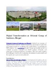 Digital Transformation at Oriental Group of Institutes