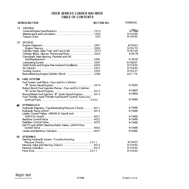 CASE 680CK Series E Loader Backhoe Service Repair Manual Instant Download