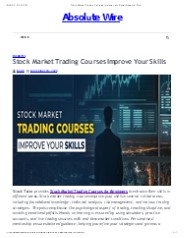 Stock Market Trading Courses Improve Your Skills
