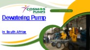 dewatering pump in south Africa