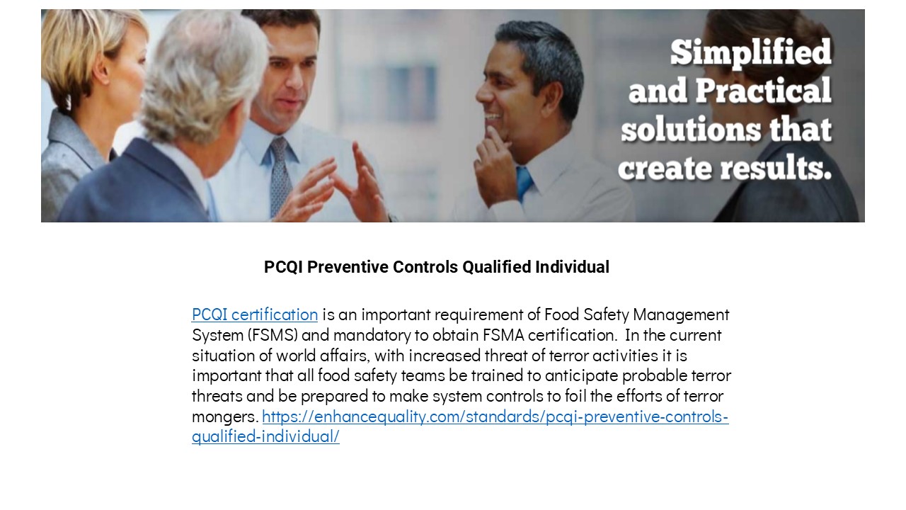 PCQI Certification