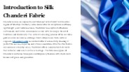Introduction to Silk Chanderi Fabric