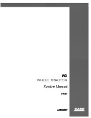 CASE W3 Wheel Tractor Service Repair Manual Instant Download