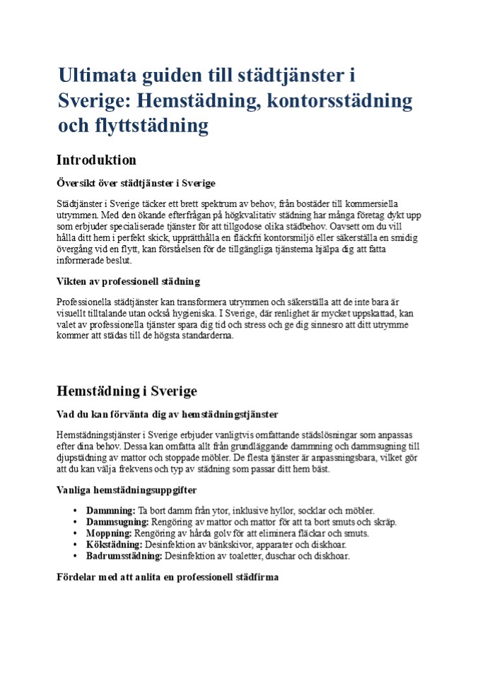 Städfirma Helsingborg