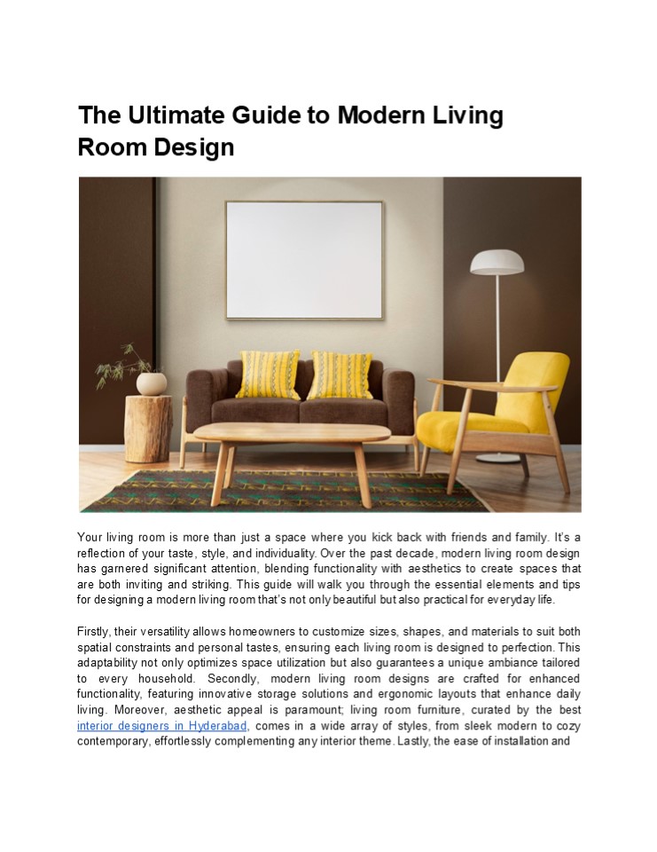 The Ultimate Guide to Modern Living Room Design