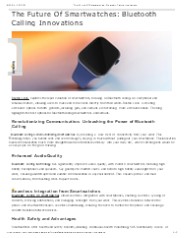 The Future Of Smartwatches: Bluetooth Calling Innovations