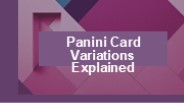 Panini Card Variations Explained