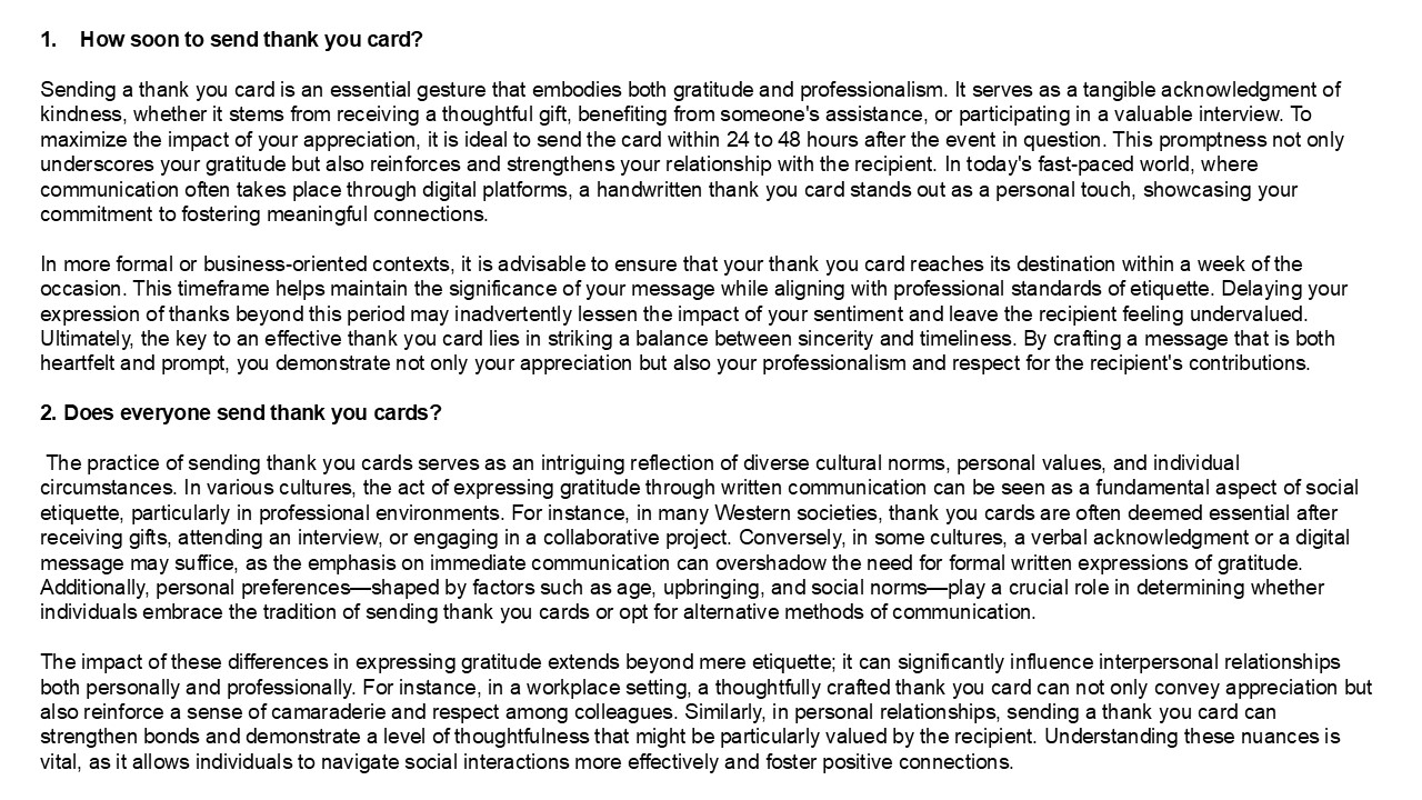 Choosing the Right Format for Your Thank You Notes