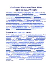 Customer Misconceptions When Developing A Website