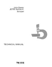 JOHN DEERE JD760A SCRAPER Service Repair Manual Instant Download