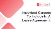 Important Clauses To Include In A Lease Agreement