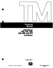 John Deere 945 Combines Service Repair Manual Instant Download