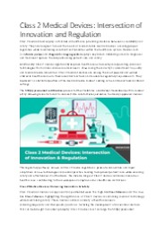 Class 2 Medical Devices: Intersection of Innovation and Regulation