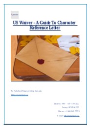 US Waiver - A Guide To Character Reference Letter