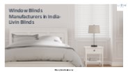 Window Blinds Manufacturer in India