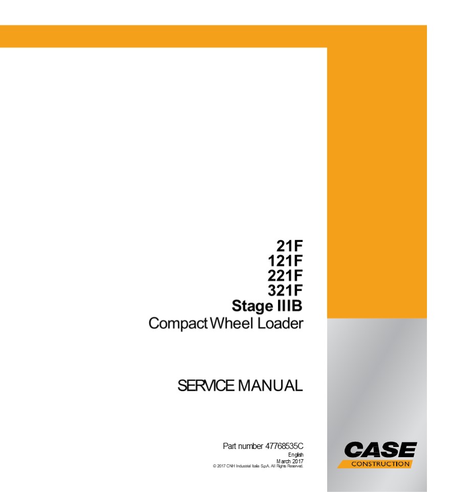 CASE 21F ZB Compact Wheel Loader Service Repair Manual Instant Download