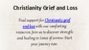 Christianity Grief and Loss (1)