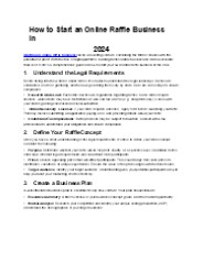 How to Start an Online Raffle Business in 2024