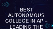 Best Autonomous College in AP