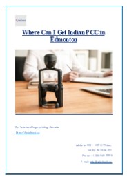 Where Can I Get Indian PCC in Edmonton