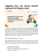 Integrating Odoo with Popular Payment Gateways