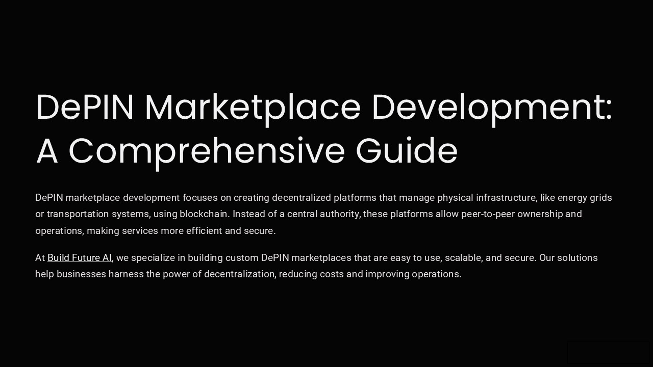 DePIN Marketplace Development: A Comprehensive Guide