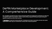 DePIN Marketplace Development: A Comprehensive Guide