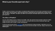 what is your favourite sport and why