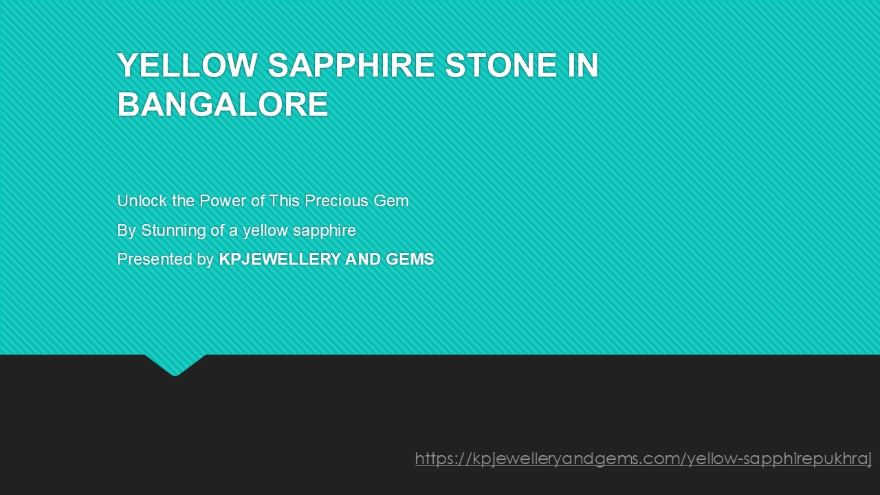 Yellow Sapphire Stone in Bangalore