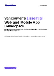 Web and Mobile App Developers Vancouver