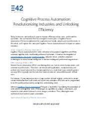 Cognitive process automation- revolutionizing industries