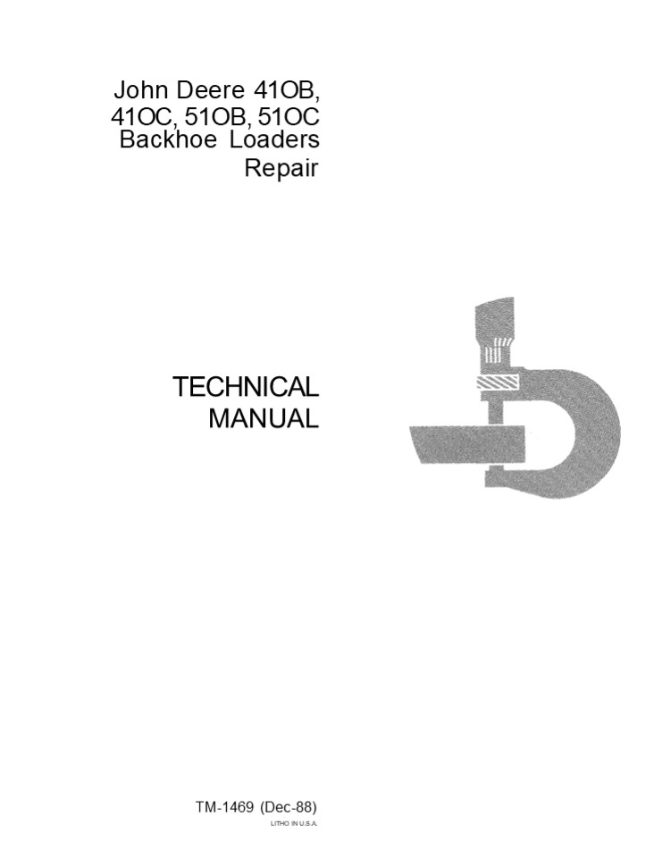 JOHN DEERE 510B BACKHOE LOADER Service Repair Manual Instant Download