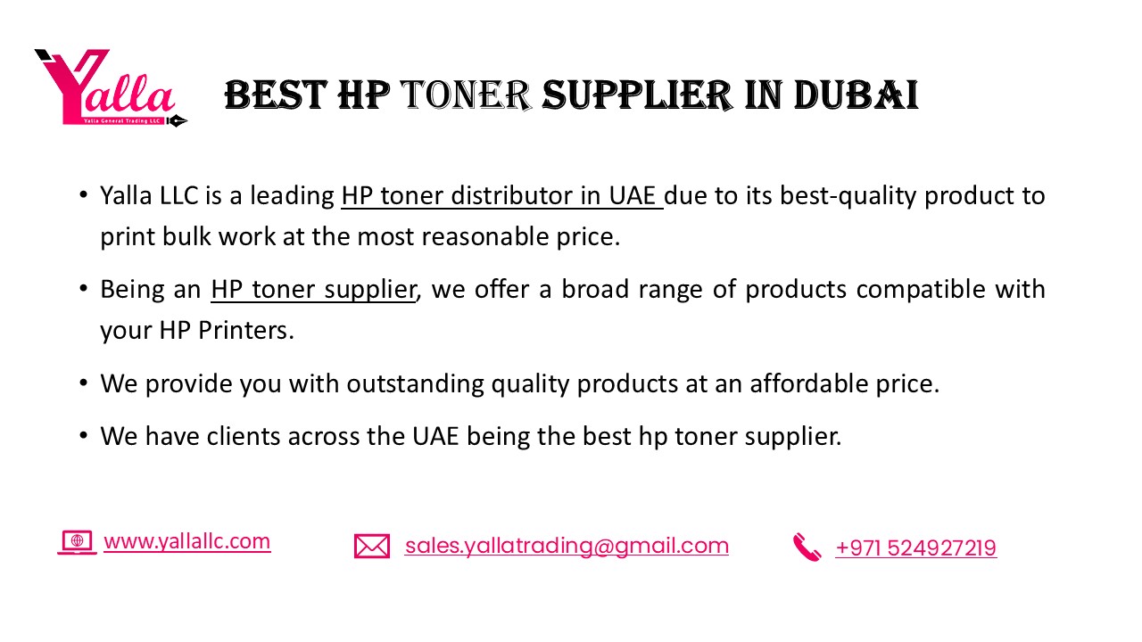 Best HP Toner Supplier In Dubai : Quality Services