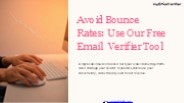 Avoid Bounce Rates: Use Our Free Email Verifier Tool