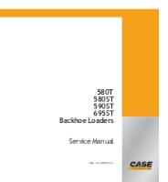 CASE 590ST Backhoe Loader Service Repair Manual Instant Download