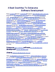 4 Best Countries To Outsource Software Development