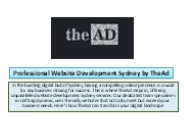 Expert Website Development Sydney | The Ad