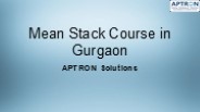 Mean Stack Course in Gurgaon